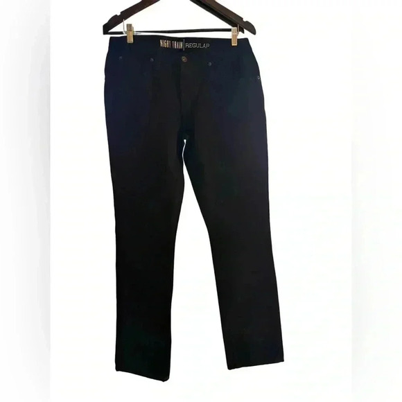 NWOT Deep Black Freeworld Nighttrain Denim Jeans Size 32 - Picture 1 of 5